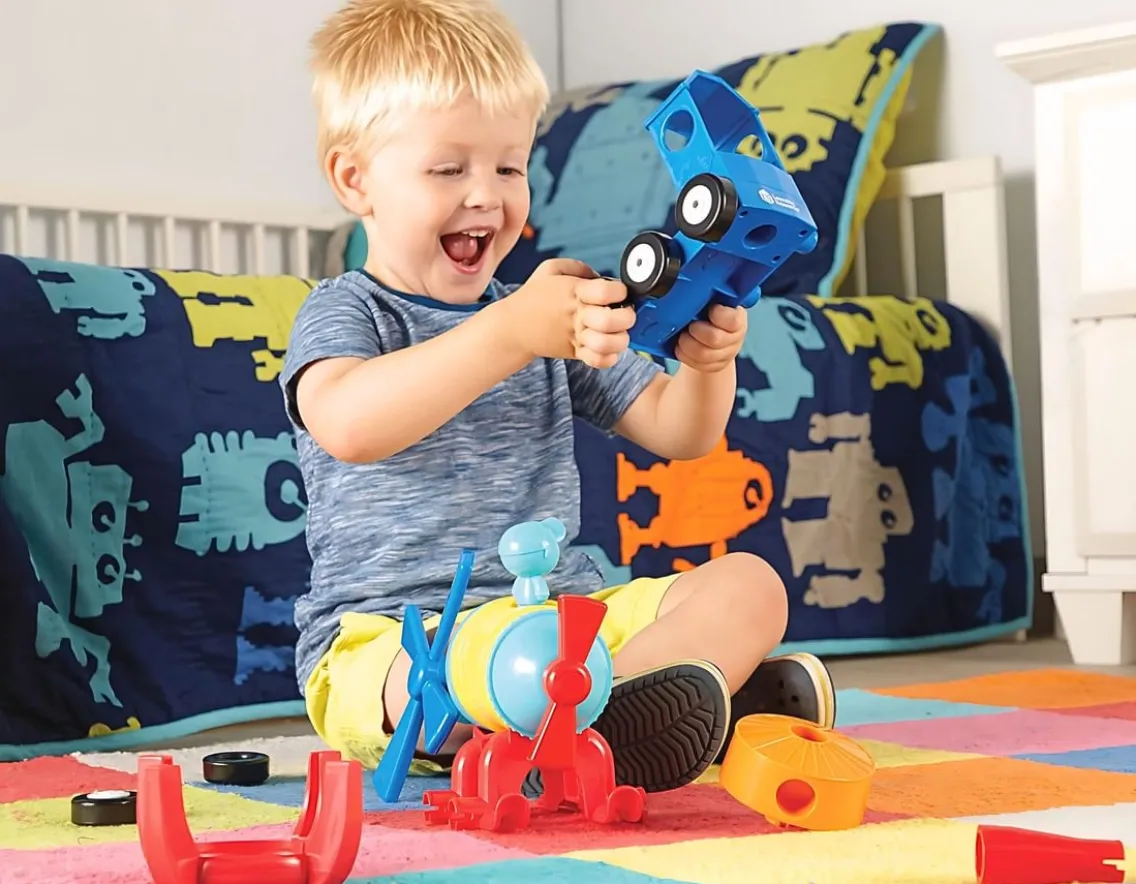 Construction|Educational-Learning Resources 1-2-3 Build It - Rocket, Train, Helicopter!