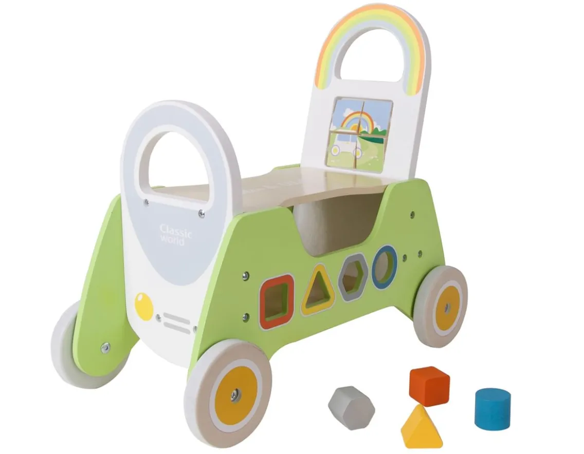 Adventurer|Wooden Toys-Classic World 2 in 1 Rider Walker - With Shape Sorter