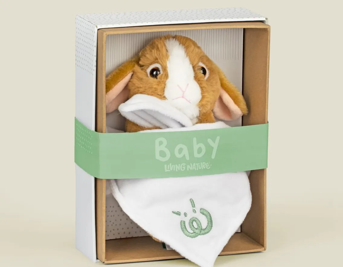 Exclusive To Wicked Uncle|Sensory-Living Nature Baby Bunny with Blanket - So Cuddly!