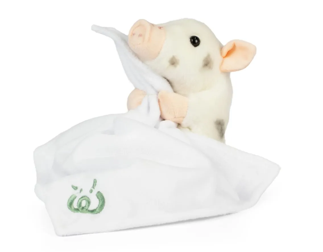Exclusive To Wicked Uncle|Sensory-Living Nature Baby Piglet with Blanket - Gift Box