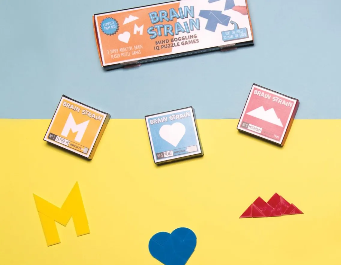 Exclusive To Wicked Uncle|Puzzles-Fizz Creations Brain Strain - Mind Boggling IQ Puzzles