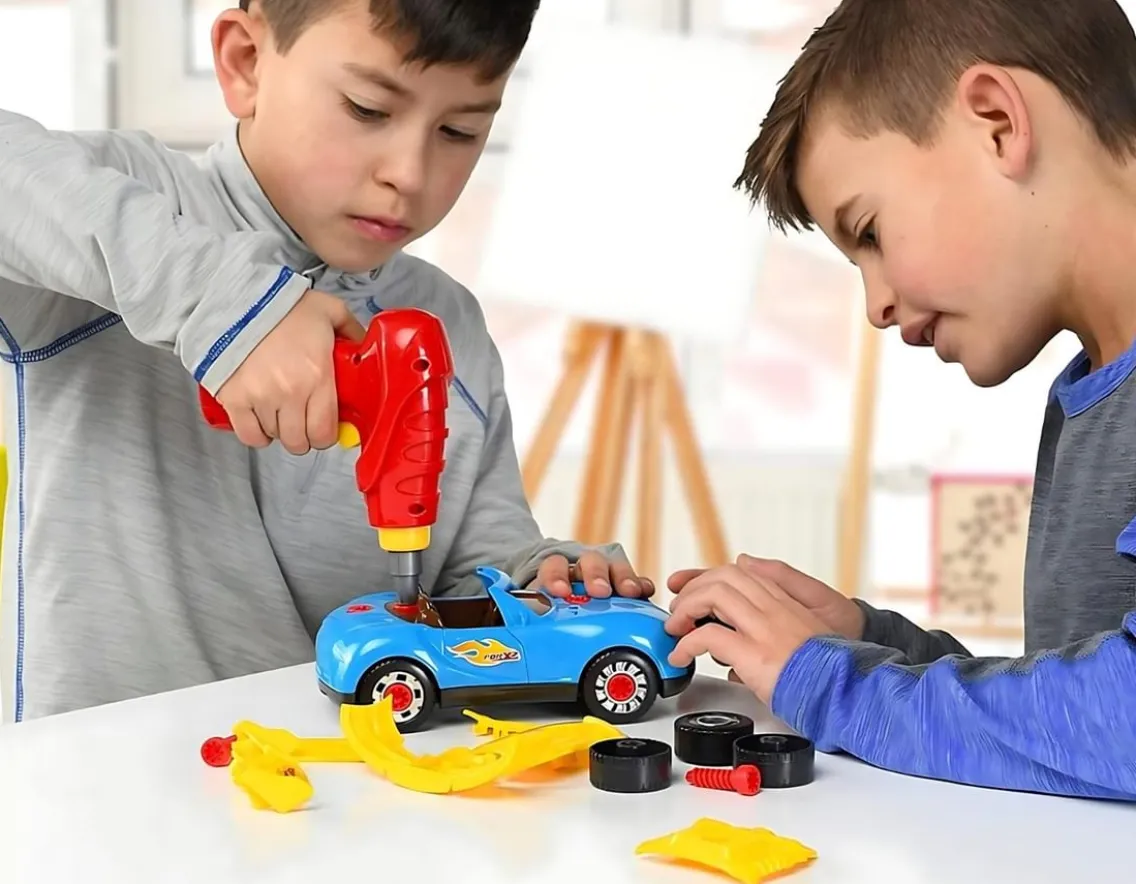 Construction|Creativity-Buddy & Barney Build Your Own Racing Car - 30 pieces