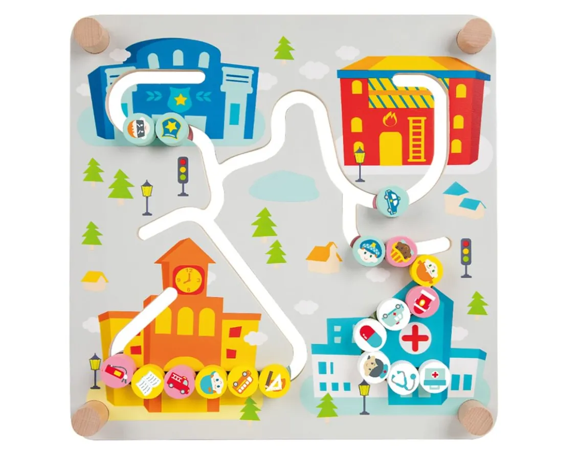 Wooden Toys|Age 4-Classic World City 2 in 1 Pathfinder - Wooden Game