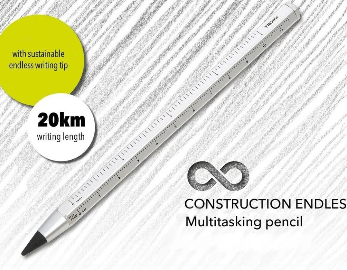 Creativity|Age 10-Troika Construction Endless Pencil - Writes for 20km!