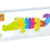 Educational|Puzzles-Orange Tree Toys Crocodile - Wooden Number Puzzle