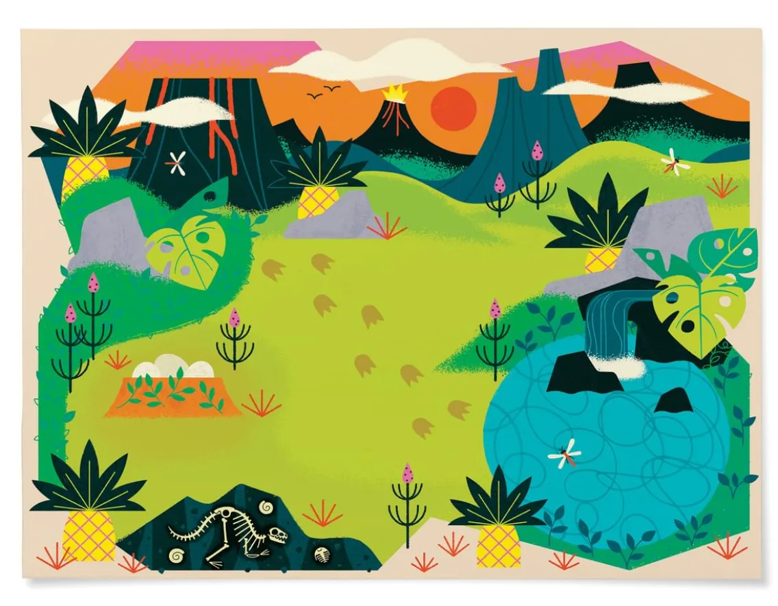 Creativity|Dinosaurs-Crocodile Creek Dino Colouring Stickers - Set of 20 with 5 Crayons