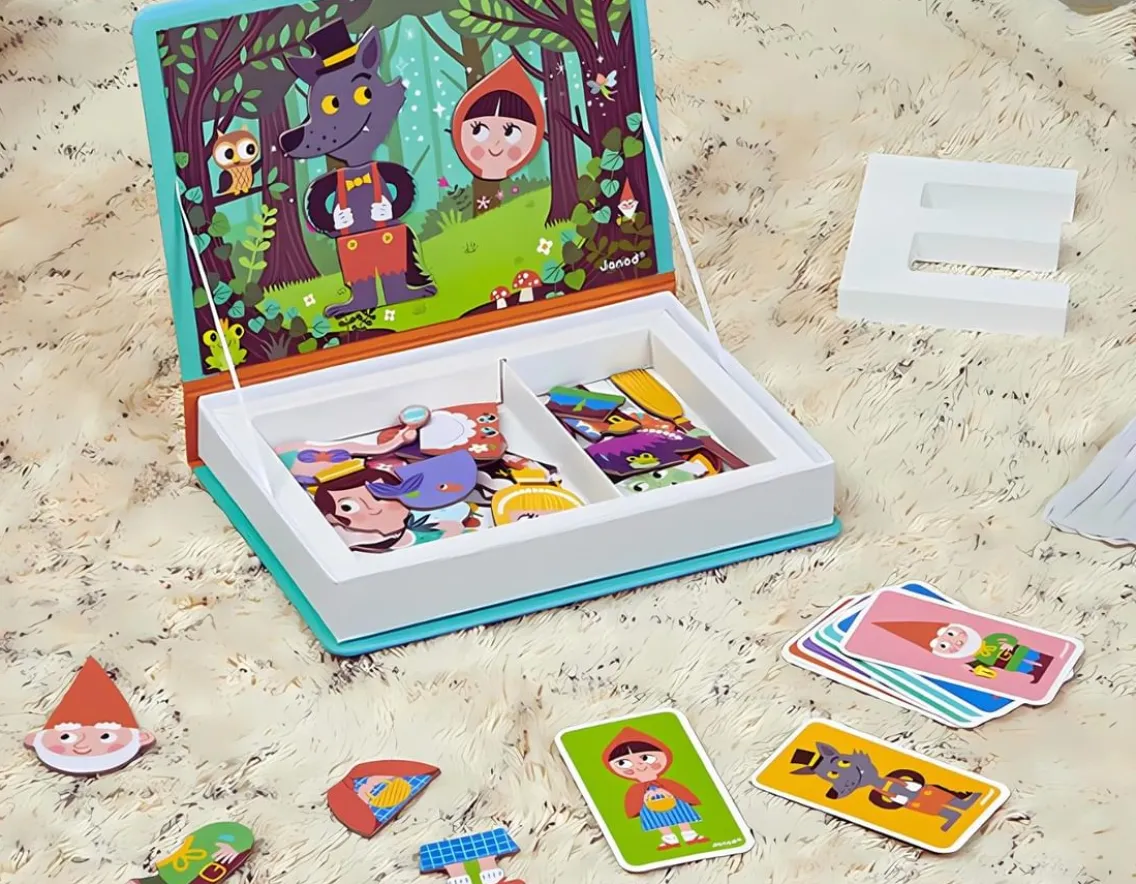 Creativity|Age 3-Janod Fairy Tales Magneti'book - 40 piece magnetic set