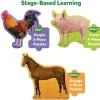 Puzzles|Age 4-Skillmatics Farm Animal Puzzles - Step by Step