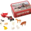 Creativity|Age 4-Funtime Gifts Farm in a Tin - 12 Mini Animals with Tractor