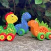Dinosaurs|Wooden Toys-Orange Tree Toys First Dinosaurs - Wooden Push-Alongs
