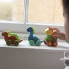 Dinosaurs|Wooden Toys-Orange Tree Toys First Dinosaurs - Wooden Push-Alongs