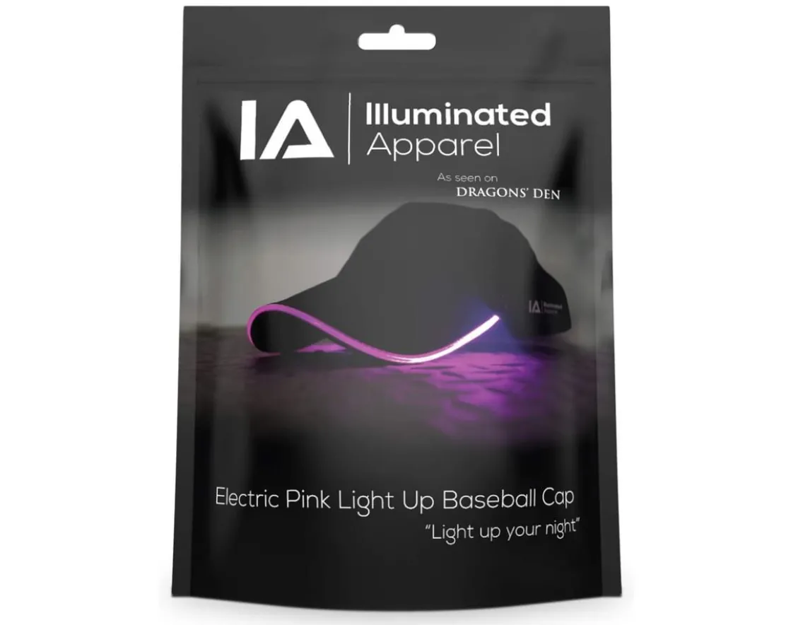 Fashion & Style|Magic, Spooky & Spells-Illuminated Apparel Flashing LED Baseball Cap - Electric Pink