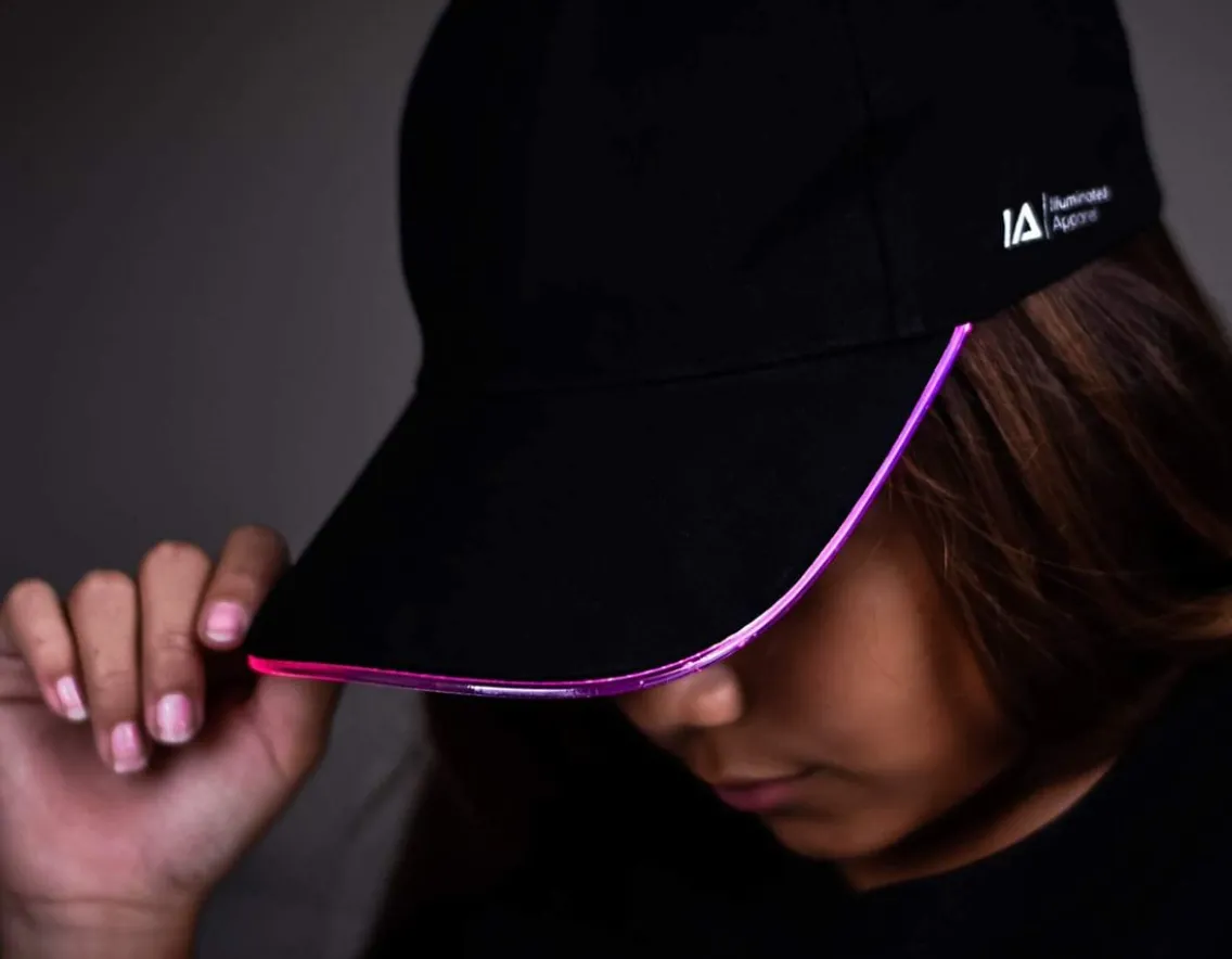 Fashion & Style|Magic, Spooky & Spells-Illuminated Apparel Flashing LED Baseball Cap - Electric Pink