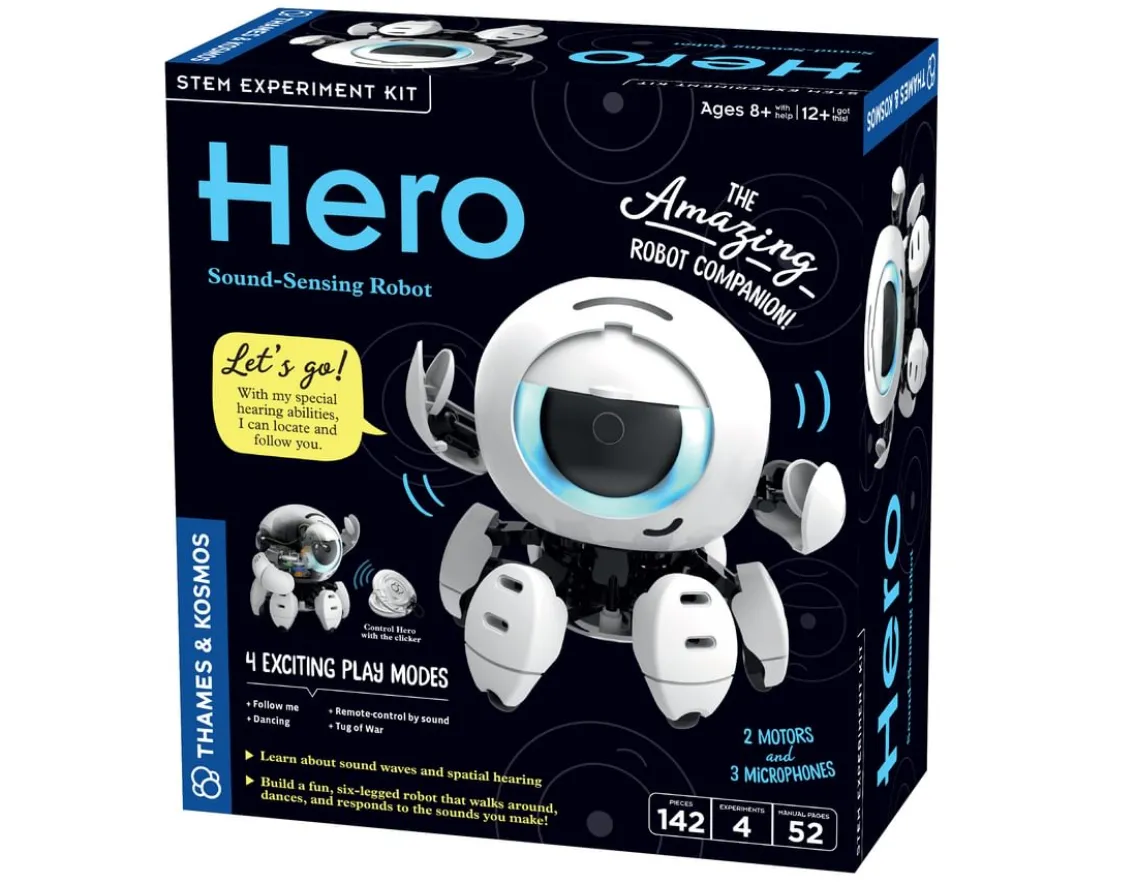 Construction|Educational-Thames & Kosmos Hero - Sound Sensing Interactive Robot