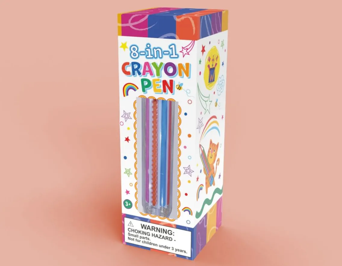 Creativity|Age 4-Wonderbox 8-in-1 Crayon Pen - Retractable Colours