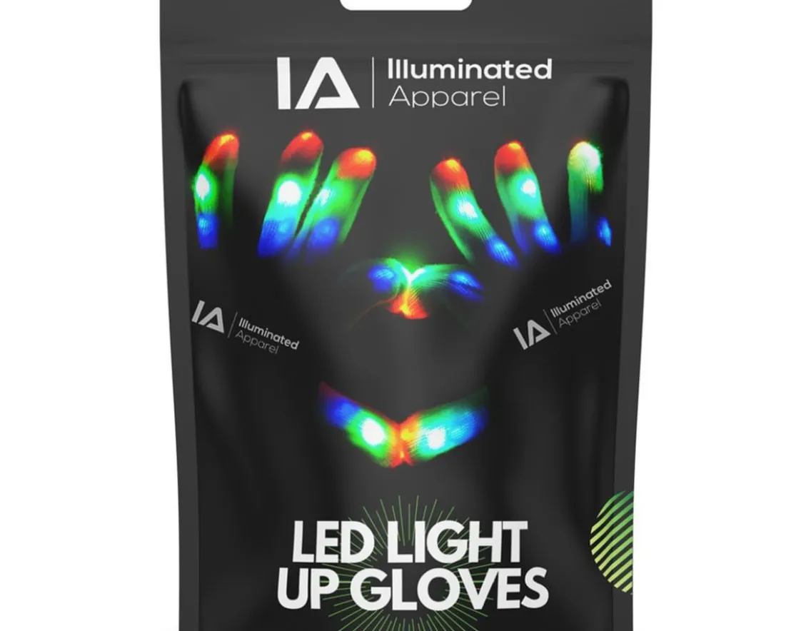 Fashion & Style|Magic, Spooky & Spells-Illuminated Apparel LED Light Up Gloves - Age 4-7 Years