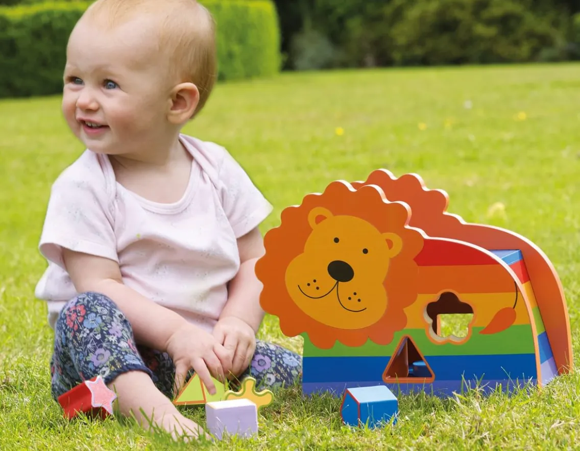 Puzzles|Wooden Toys-Orange Tree Toys Lion Shape Sorter
