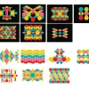 Creativity|Exclusive To Wicked Uncle-Fiesta Crafts Magnetic Patterns - Fun Wooden Shapes