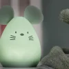 Sensory|Baby Girls-Nattou Mouse Nightlight - Squishy Silicone