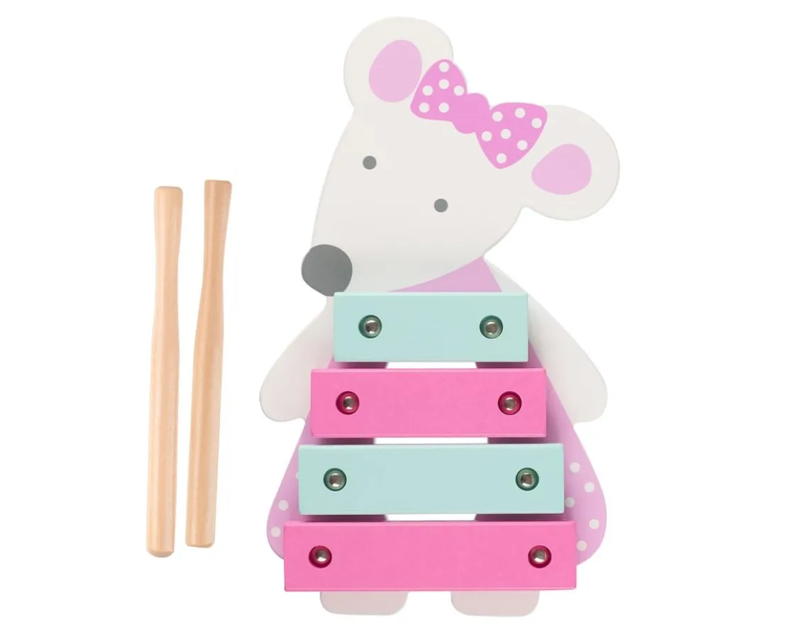 Sensory|Wooden Toys-Orange Tree Toys Pink Mouse Xylophone