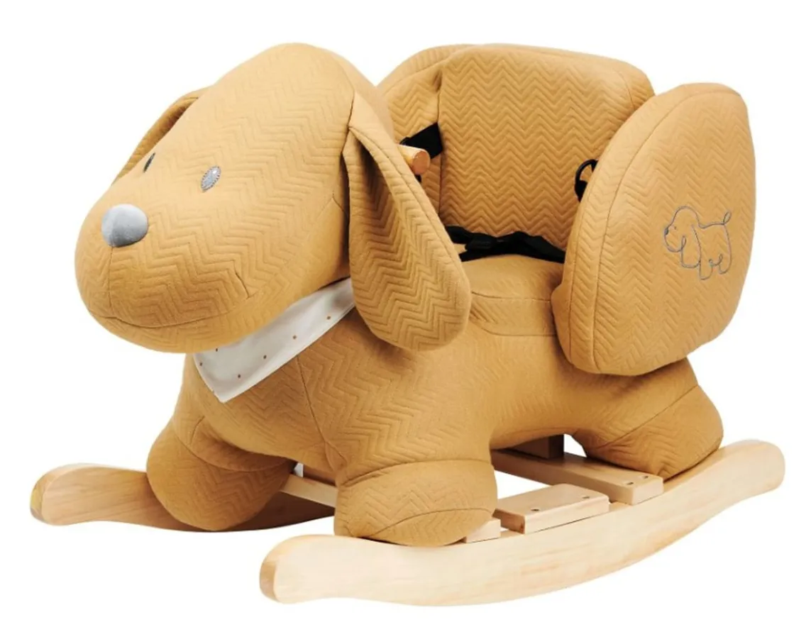 Wicked Fun|Wooden Toys-Nattou Plush Dog Rocker - from Belgium