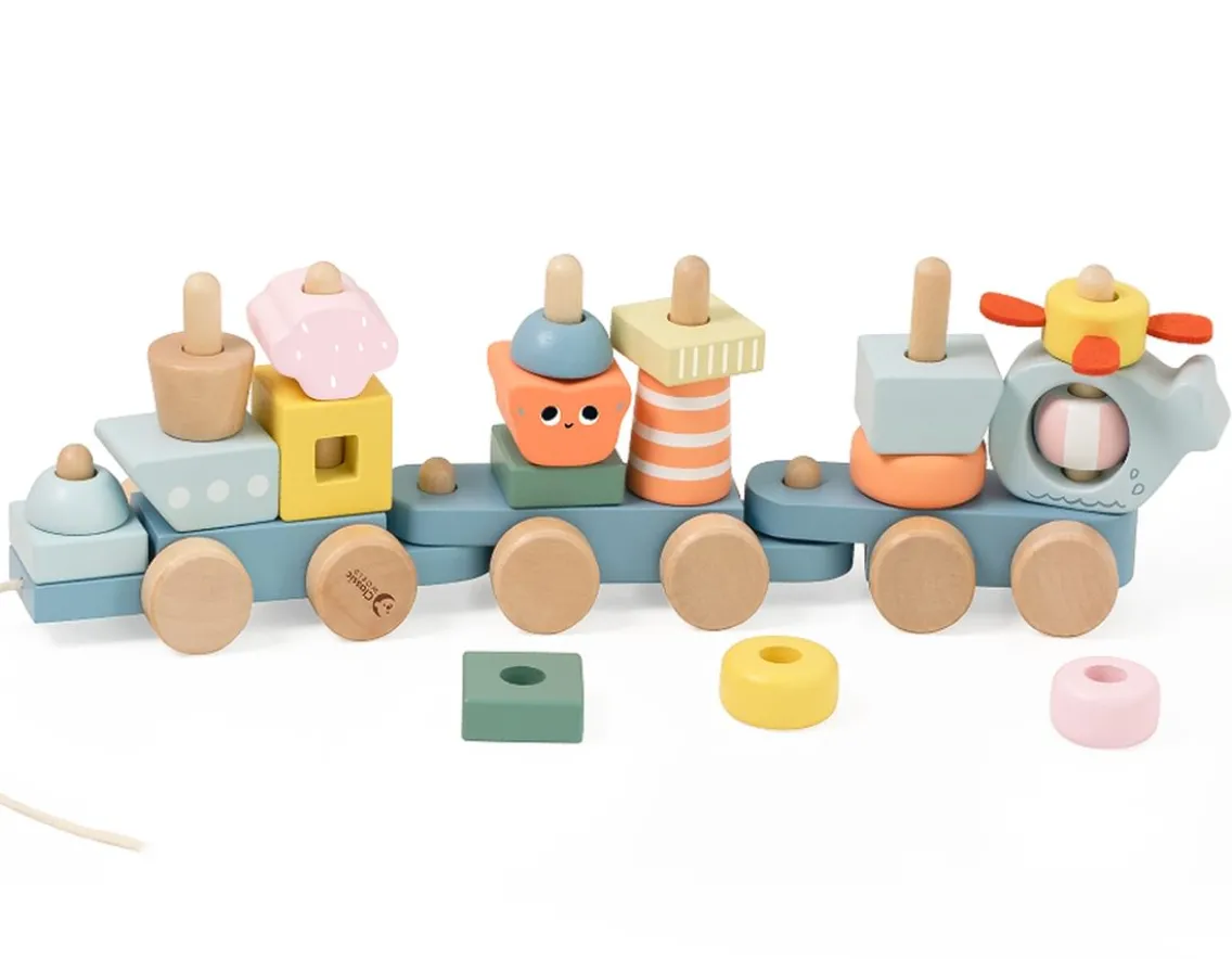 Wooden Toys|Age 2-Classic World Pull Along Ocean - 28 Wooden Pieces
