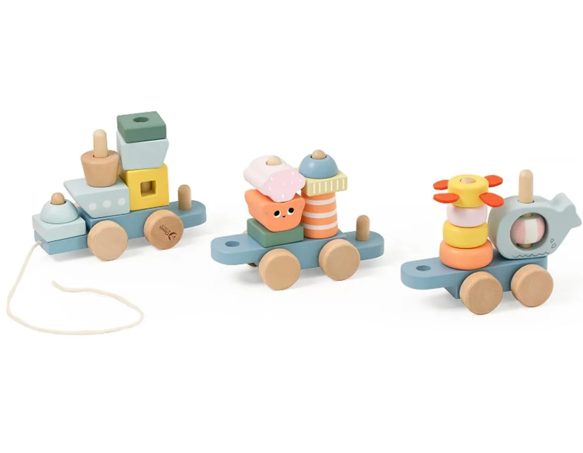 Wooden Toys|Age 2-Classic World Pull Along Ocean - 28 Wooden Pieces