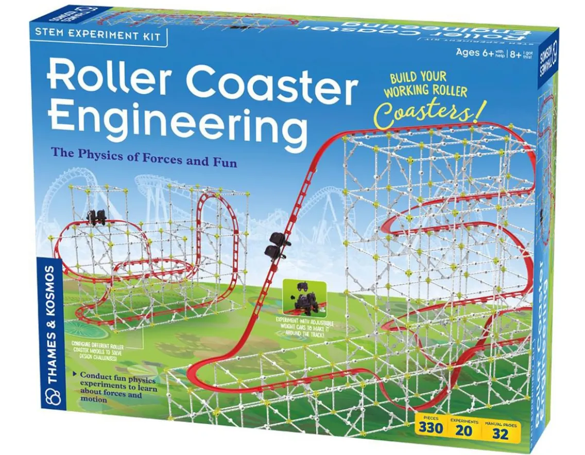 Construction|Engineer-Thames & Kosmos Roller Coaster Engineering - 305 Piece Experiment Kit