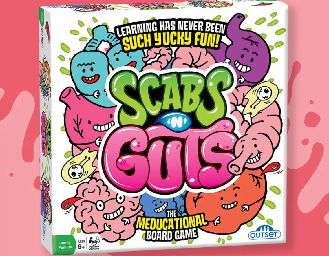 Educational|Exclusive To Wicked Uncle-Cheatwell Games Scabs 'N' Guts - Yucky Board Game!