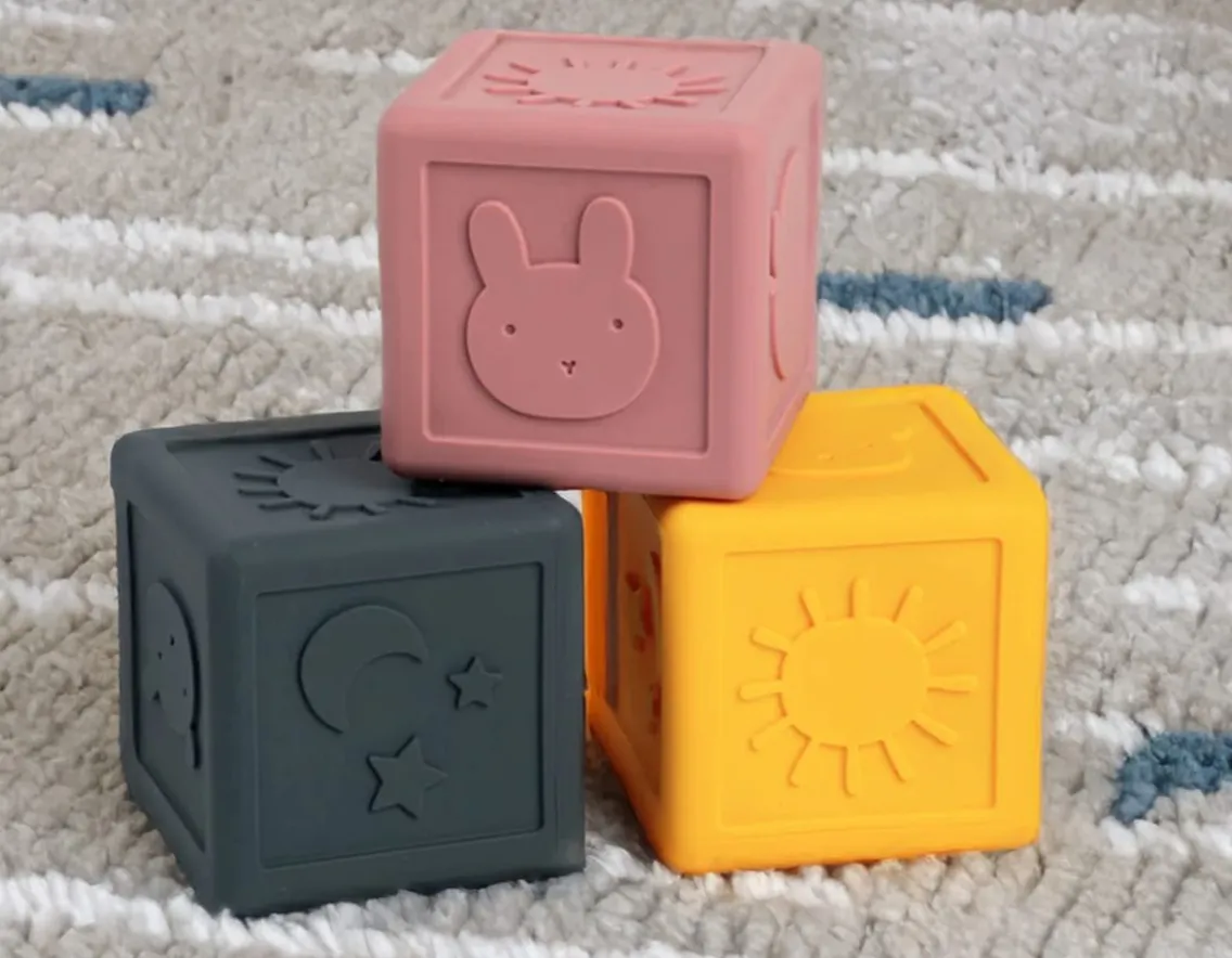 Construction|Sensory-Bigjigs Sensory Cubes - Play, Stack & Tumble