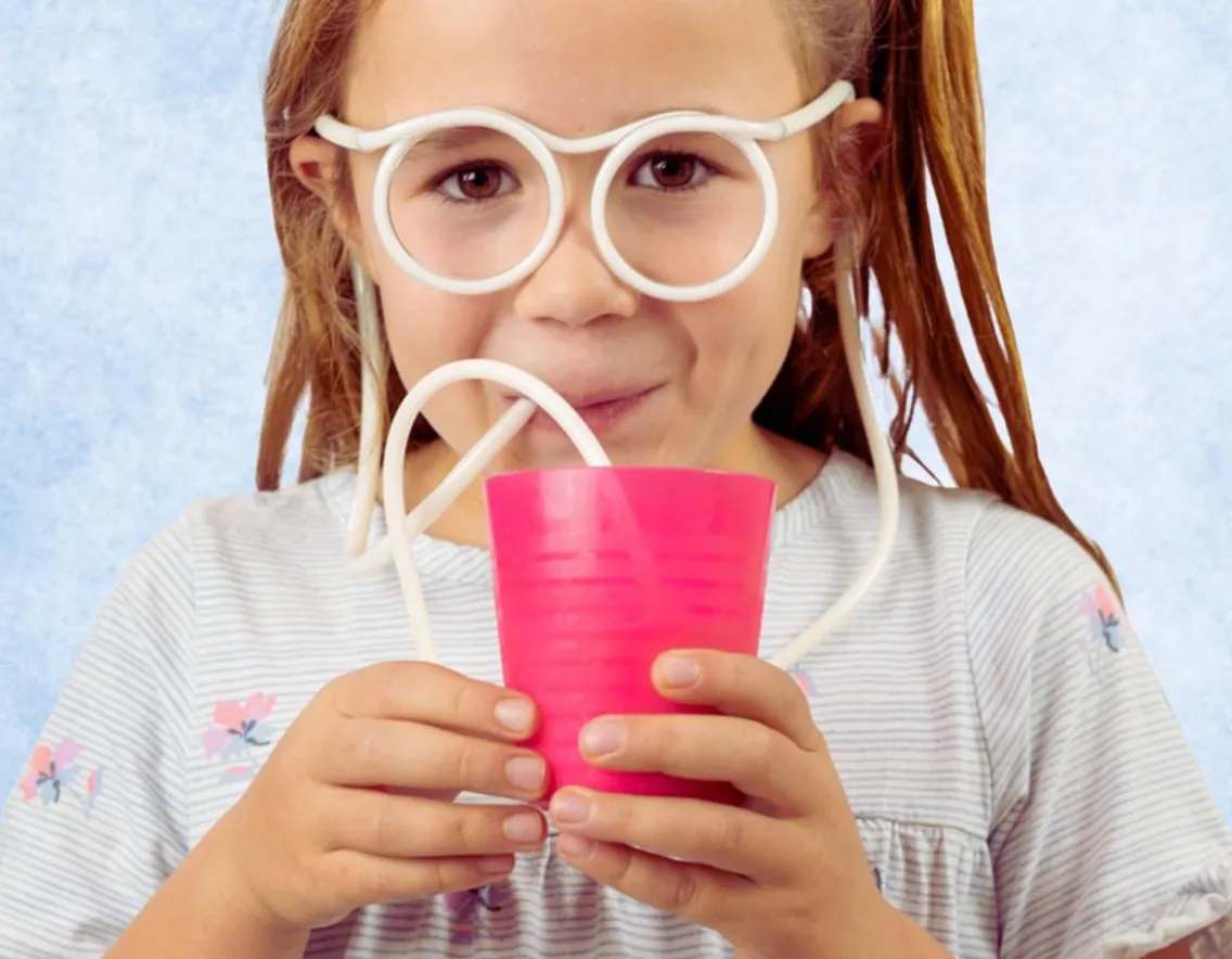 Wicked Fun|Age 7-Funtime Gifts Silly Straw Drinking Glasses - Make you Smile!