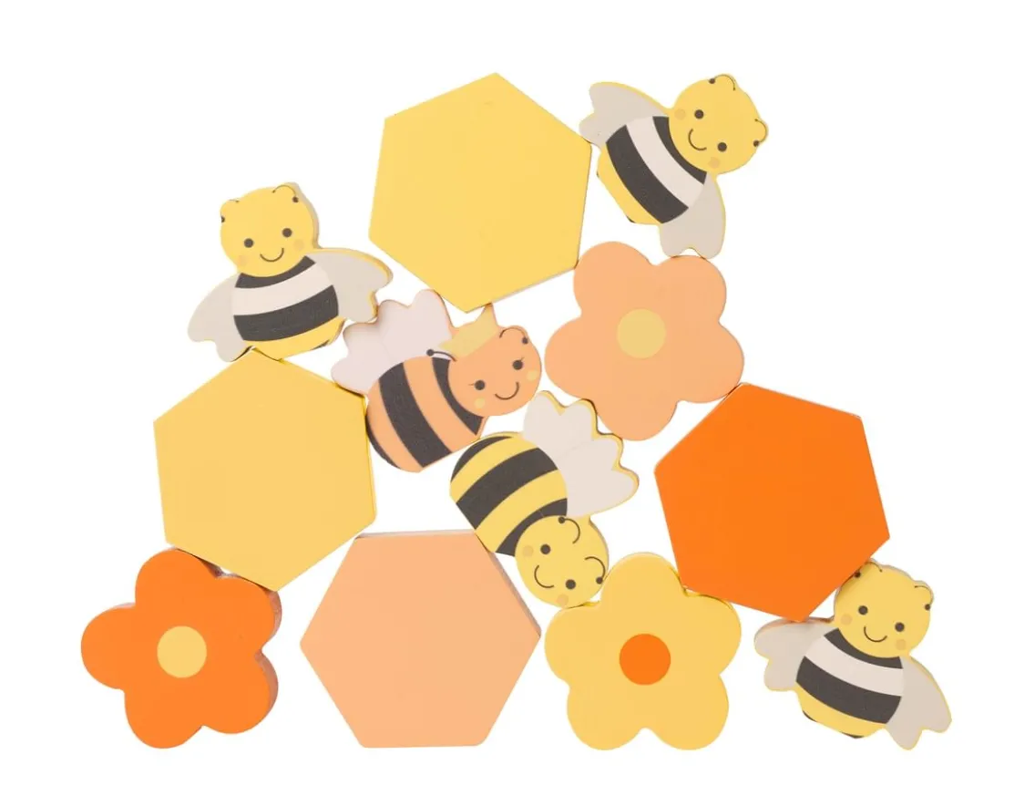 Construction|Wooden Toys-Orange Tree Toys Stacking Honey Bees - FSC Wooden Set