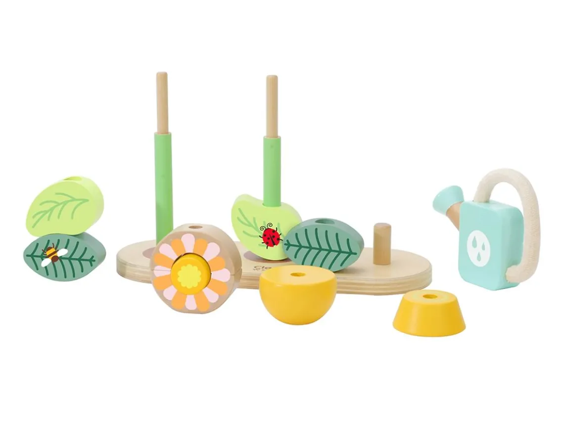 Wooden Toys|Age 2-Classic World Stacking Rings Flower Garden