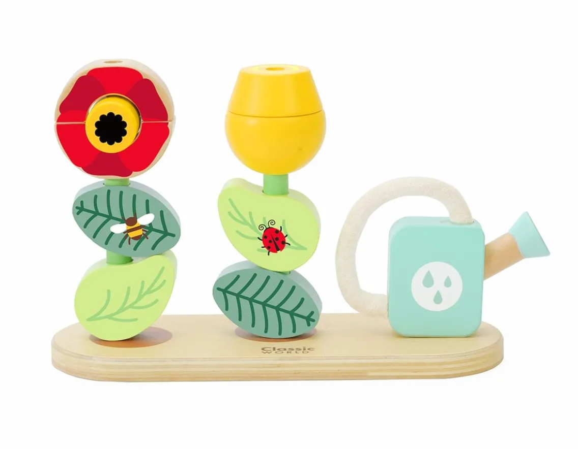 Wooden Toys|Age 2-Classic World Stacking Rings Flower Garden