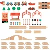 Adventurer|Wooden Toys-FAO Schwarz Train Town - 51 Piece Wooden Building Set