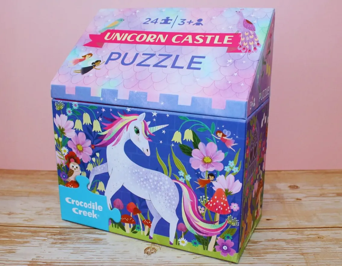 Puzzles|Unicorn-Crocodile Creek Unicorn Castle Puzzle - 24 Pieces