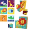 Wooden Toys|Age 2-Classic World Wild Animal Block Puzzle - 6-in-1