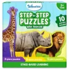 Puzzles|Age 4-Skillmatics Wild Animal Puzzles - Step by Step