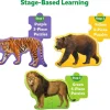 Puzzles|Age 4-Skillmatics Wild Animal Puzzles - Step by Step