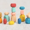 Sensory|Wooden Toys-Tooky Toy Wooden Stacking Stones - Set of 16