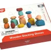 Sensory|Wooden Toys-Tooky Toy Wooden Stacking Stones - Set of 16