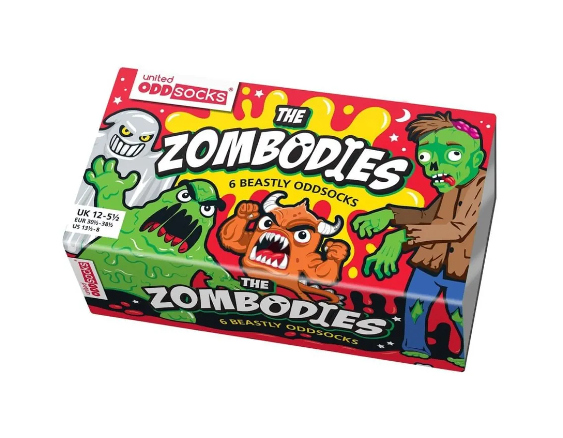 Fashion & Style|Magic, Spooky & Spells-United Odd Socks Zombodies - Six Scarily Odd Socks!