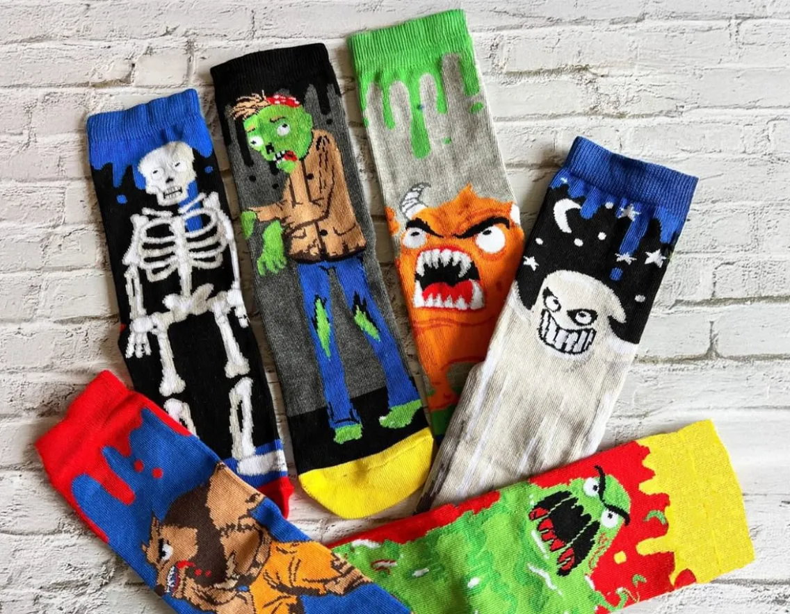 Fashion & Style|Magic, Spooky & Spells-United Odd Socks Zombodies - Six Scarily Odd Socks!