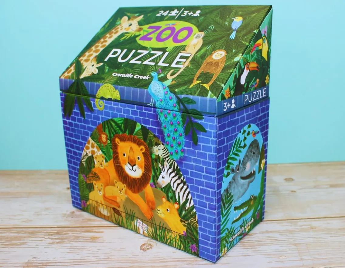 Puzzles|Age 3-Crocodile Creek Zoo Puzzle - 24 Chunky Pieces