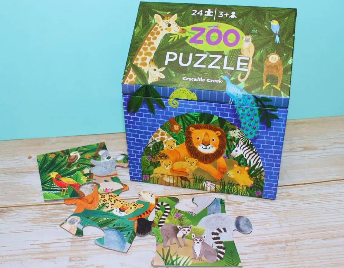 Puzzles|Age 3-Crocodile Creek Zoo Puzzle - 24 Chunky Pieces